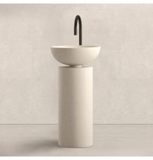 Noorth milldue edition SABA 45 Раковина напольная Ø45x90см, слив в стену, без отв., цвет: Caolino