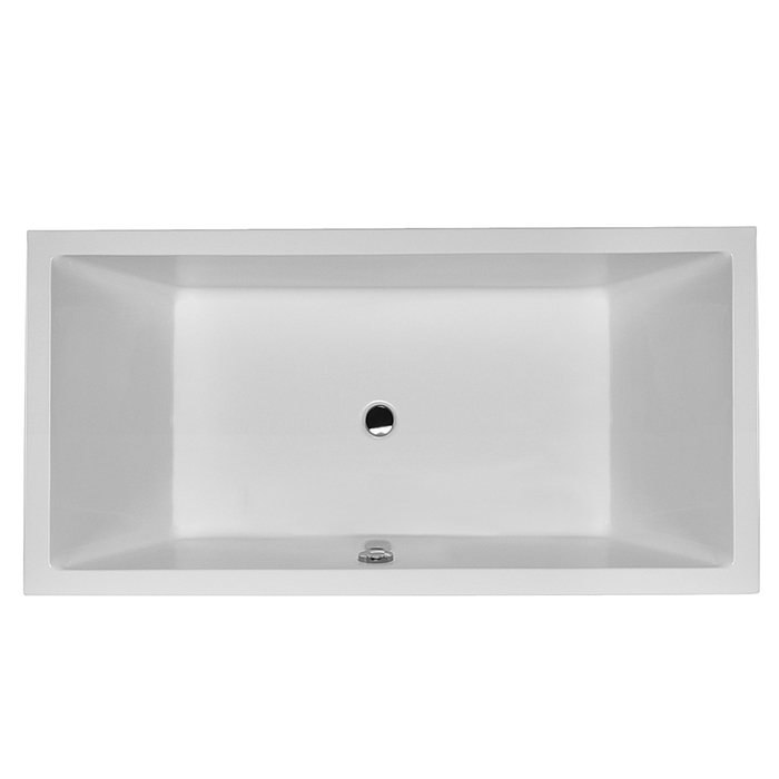 Duravit Starck Ванна акрил прямоугольная 180x90см, встраиваемая или с панелями, с 2 наклонами для спины, с переливом Цвет: белый