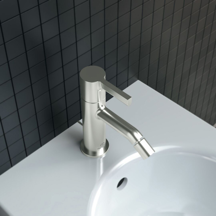 Смеситель для биде Ideal Standard Joy, на 1 отв., с донным клапаном, цвет: PVD Silver Storm (Серебряный Шторм)