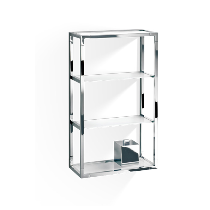 Шкафчик Decor Walther ET 6 открытый 35x15x60см, стекло сатинированное, подвесной, цвет: хром