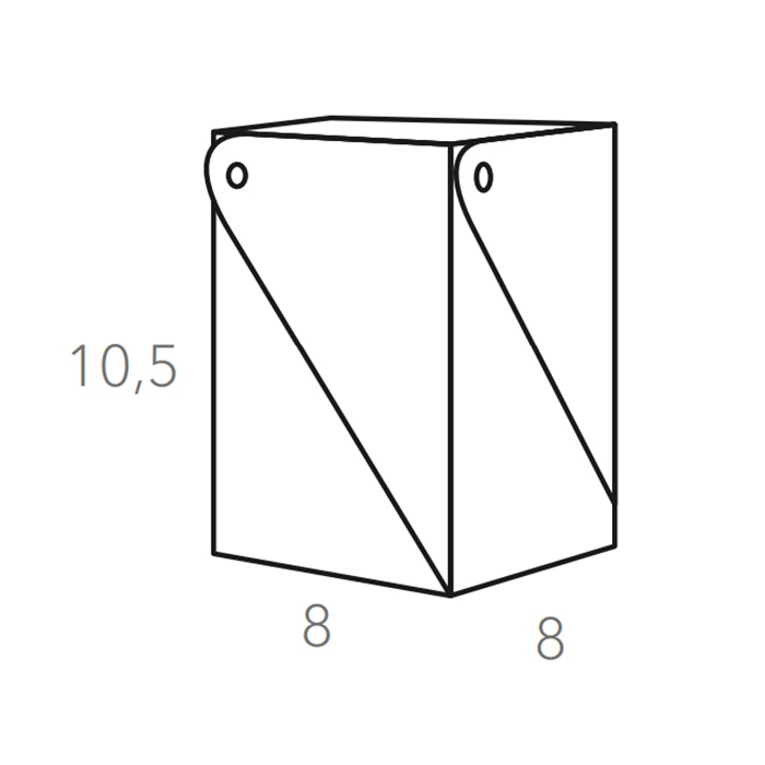 Colombo Adj Стаканчик MIU 8x8хH10.5см., настольный, цвет: небесный/эвкалипт
