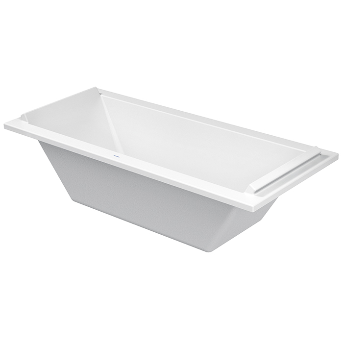 Ванна акриловая прямоугольный вариант Duravit STARCK 180x80х46см, встраиваемая или с панелями, с 2 наклонами для спины, цвет: белый