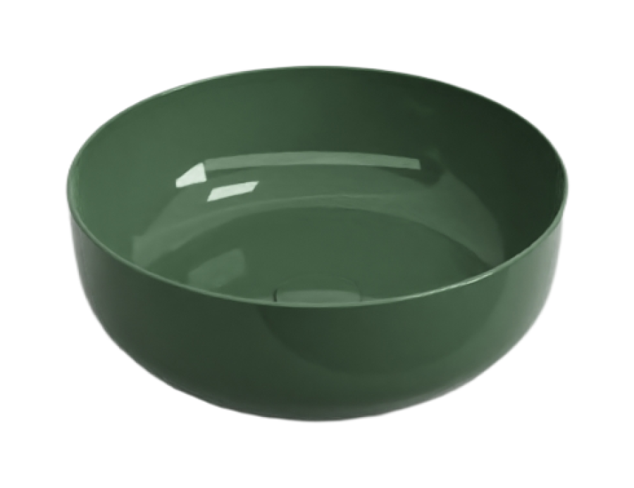 Раковина Cielo Le Bacinelle Era Small, накладная, ø400 × 150 мм, цвет: Alga