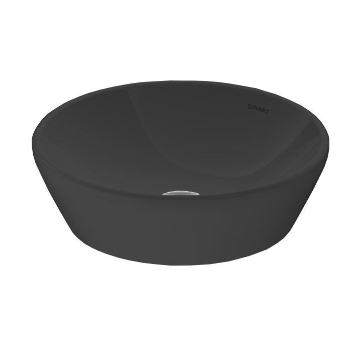 Duravit D-Neo Раковина накладная 40х40см, без перелива, без отв., цвет: антрацит матовый