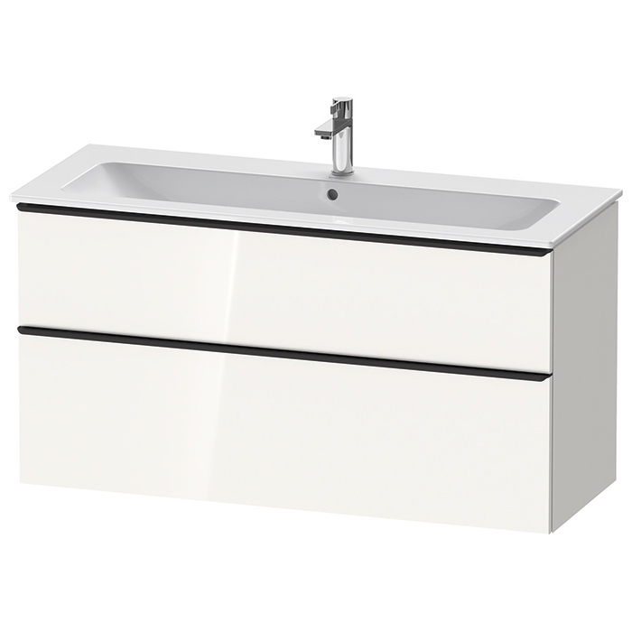 Duravit D-Neo Тумбочка подвесная 121х46.2x62.5см, раковина, 1 ящик цвет: белый высокоглянцевый