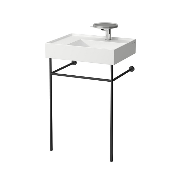 Laufen Kartell Консоль 53.5х44х79см, с раковиной на 1 отв, напольная, Sx, покрытие LCC, цвет: черный матовый