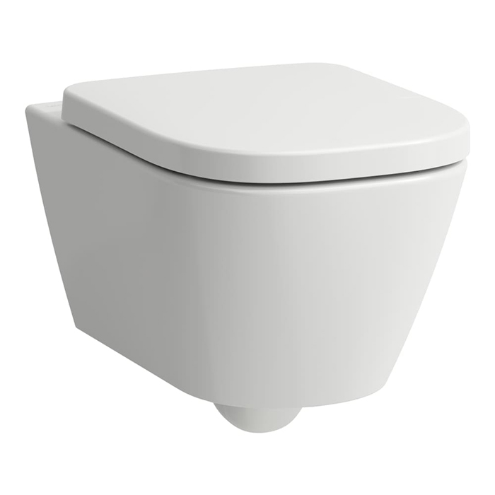 Laufen Meda Унитаз 54x36x35.5см, подвесной, безободковый, смыв Tornado, цвет: белый глянцевый