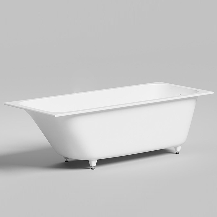 Salini Orlanda Kit Встраиваемая ванна 170х70х60см, "Up&Down", сифон, щелевой слив-перелив, S-Sense, цвет: белый матовый