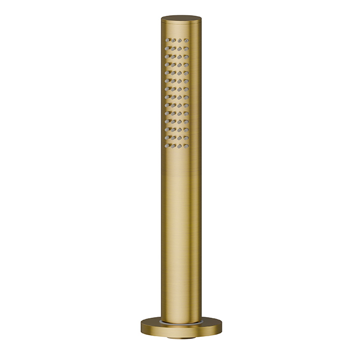 Душевой гарнитур Newform Haka: ручной душ со шлангом, на борт ванны, цвет: PVD brushed gold
