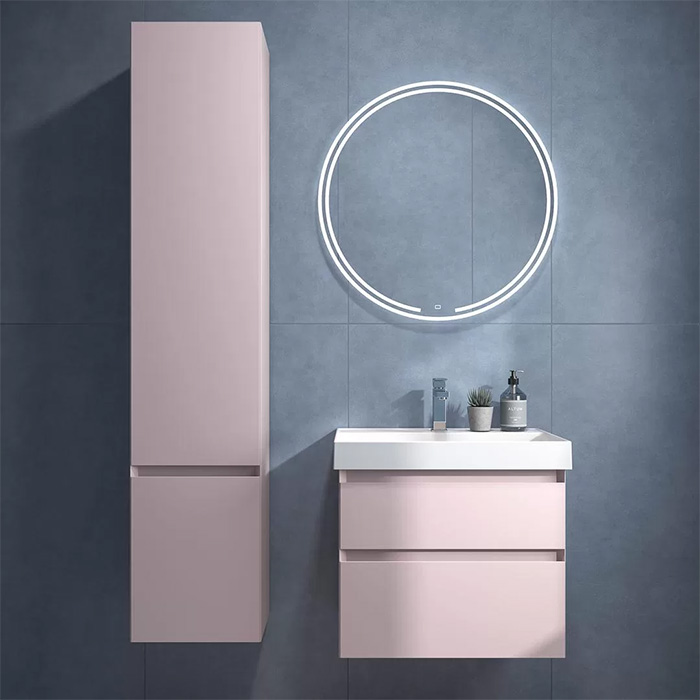 Kerama Marazzi Cubo Тумба подвесная 60см, с ящиками, цвет: мальва матовая
