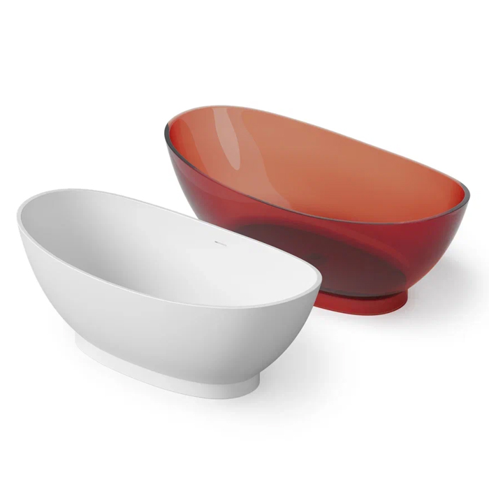 Dea Design Elegant Ванна 155x78x58см, отдельностоящая, Solid Surface, цвет: White №18
