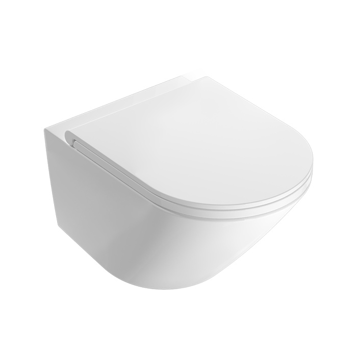 Globo Forty3 Унитаз подвесной 52x36см, безободковый, с системой скрытого крепежа, цвет: белый