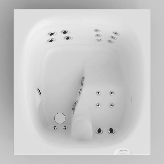 Jacuzzi CITY SPA PowerActive Бассейн отдельностоящий 150х160х75см, 3квт нагреватель, цвет: белый/grey oak