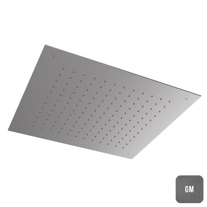 Душевая лейка потолочная встраив Almar., 50х50см, 1 режим, цвет: Gun Metal Brushed PVD