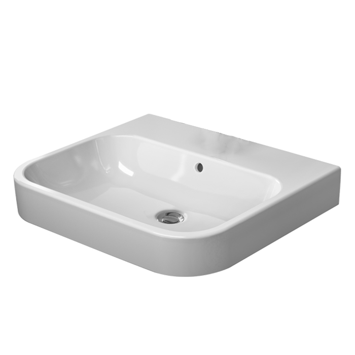 Раковина подвесная Duravit Happy D.2 60х50.5см, без отв., с переливом, цвет: белый