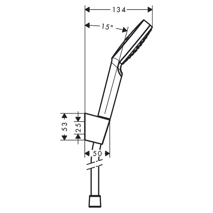 Hansgrohe Crometta 1jet Porter Ручной душ 10см, с держателем, цвет: белый/хром