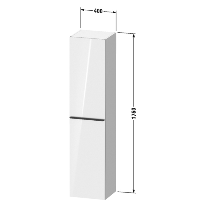 Duravit D-Neo Пенал 40х36х176см, петли справа, подвесной, цвет: орех натуральный