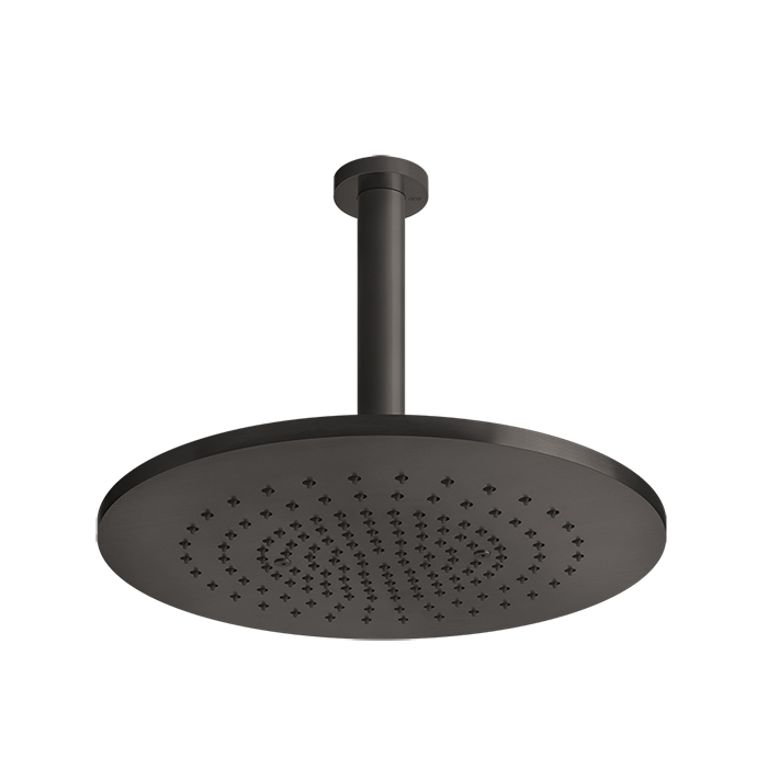 Душевая головка шарнирная Gessi 316, потолочная на 1/2”, Ø355мм, h=243мм, цвет: brushed black metal pvd