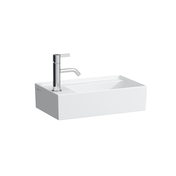 Раковина Laufen Kartell 46х28х12 см, 1 отв., без перелива, покрытие LCC, цвет: белый
