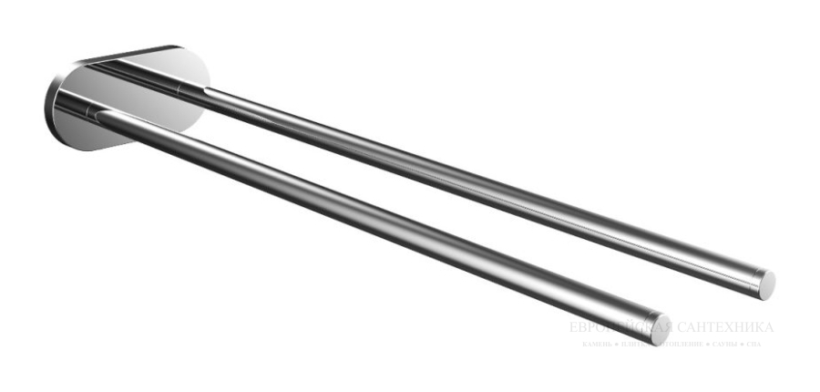 Полотенцедержатель Emco Round, 105 × 50 мм, двойной, хром