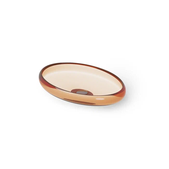 Dea Design Washbasins Раковина 60х40х11.2см, накладная, без отв., Glasstech, прозрачная смола, цвет: Sunset R1