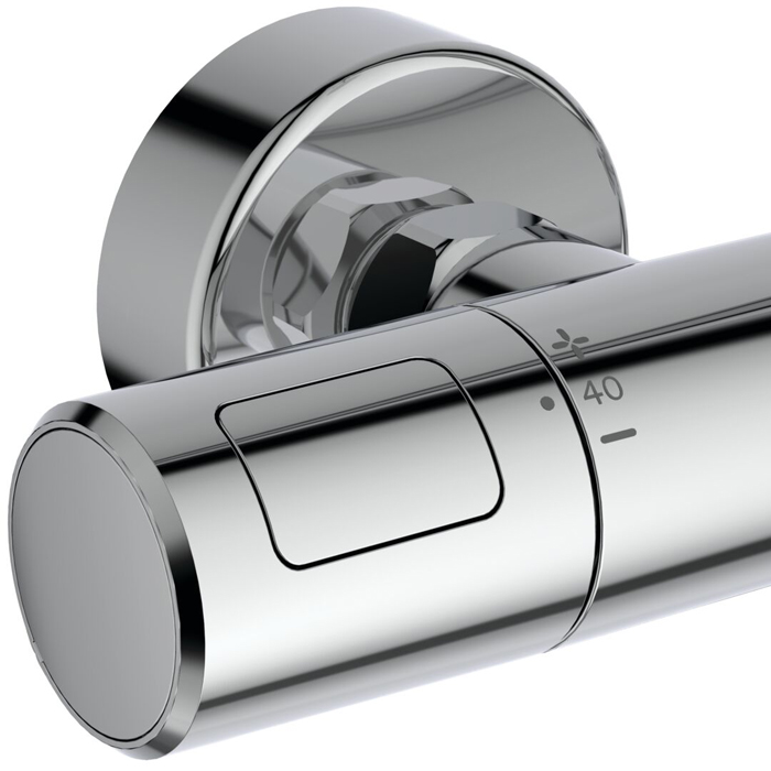 Ideal Standard Ceratherm T25 Душевая стойка, с термостатическим смесителем, ручным душем и шлангом, корпус Coolbody, руч. душ: 2 режима, верх. душ: 25см., цвет: хром