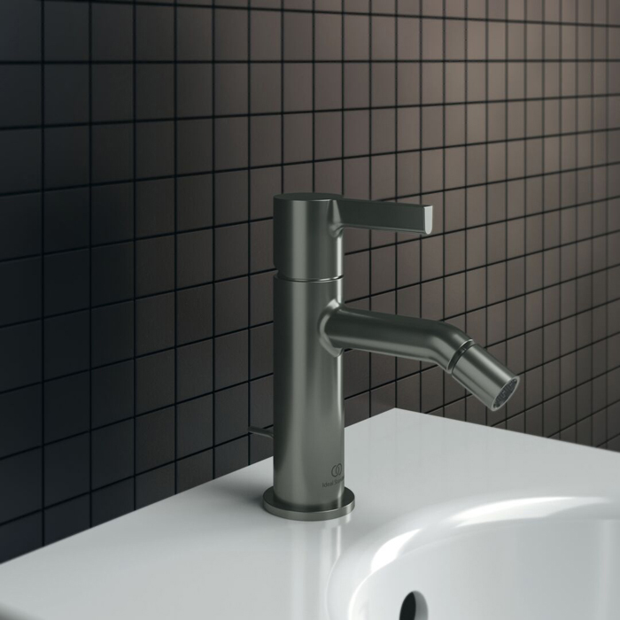 Ideal Standard Joy Смеситель для биде, на 1 отв., с донным клапаном, цвет: PVD Magnetic Grey