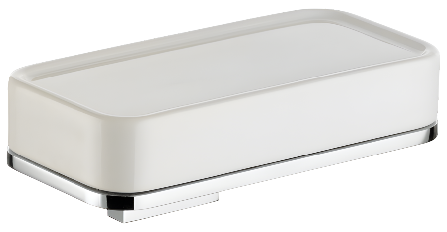 Мыльница Bagno & Associati Altissima подвесная, цвет: белый/хром