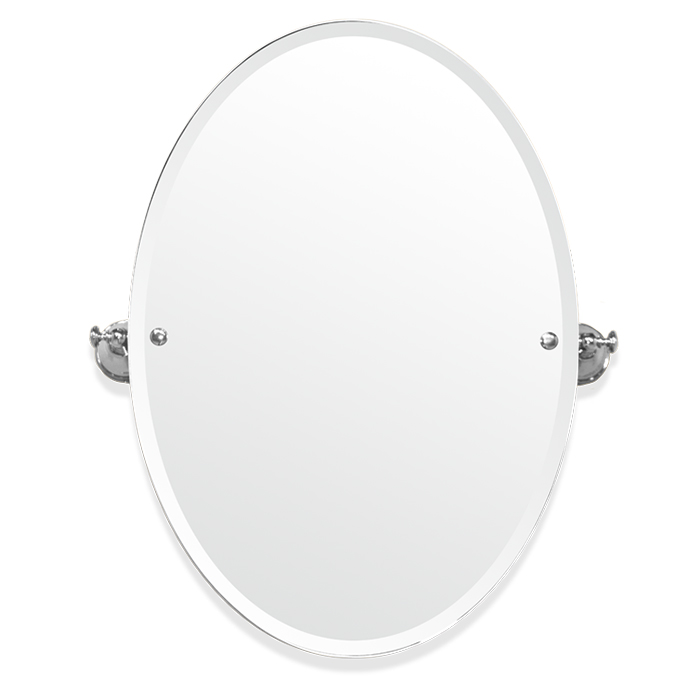 TW Harmony 021, вращающееся зеркало овальное 56х66см, цвет: хром