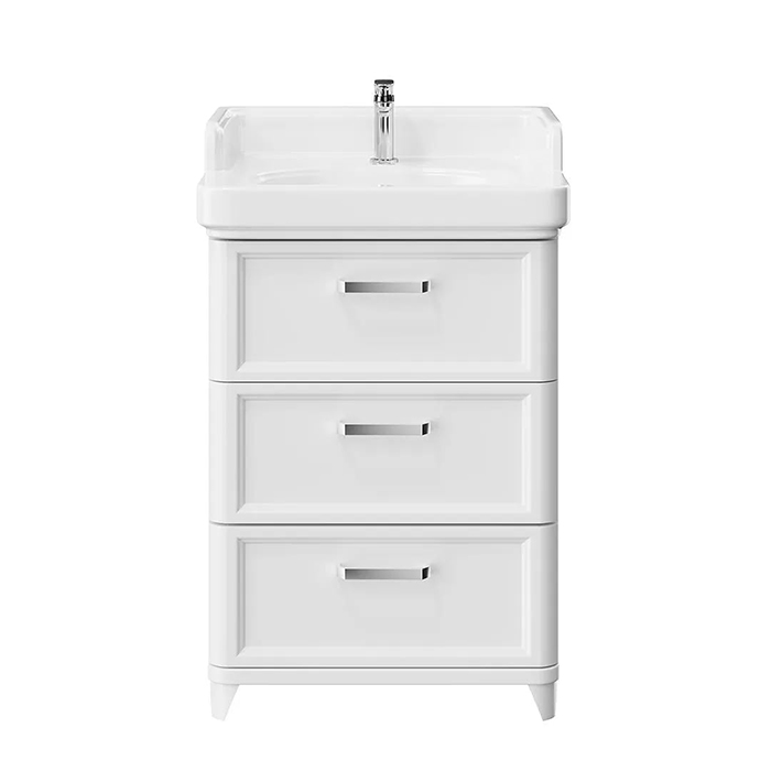 Kerama Marazzi Pompei Тумба напольная 60см, с 3 ящиками, цвет: белый глянцевый