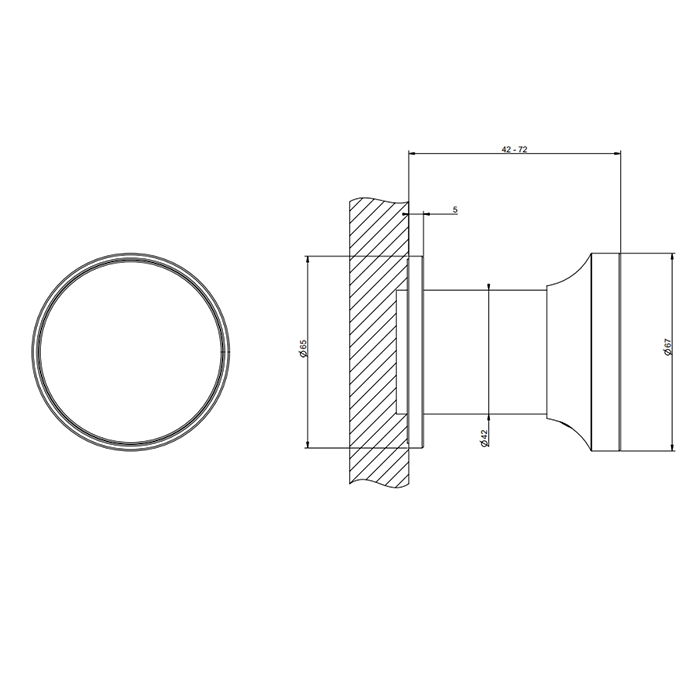 Gessi Origini Смеситель для душа, встраиваемый на 1 выход, цвет: Finox Brushed Nickel