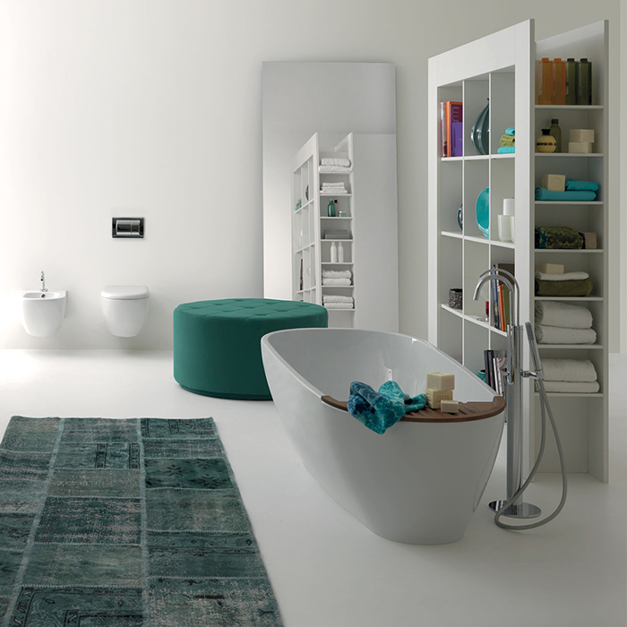 Kerasan Aquatech Ванна отдельностоящая 170х70см, цвет: белый