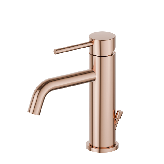 Смеситель для раковины Newform XT, 1 отв., с донным клапаном, цвет: PVD copper bronze
