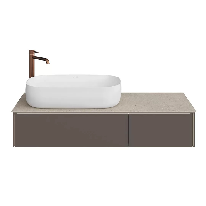 Kerama Marazzi Magica Тумба подвесная, 115.4х48.5х22см, 2 ящика, цвет: вечерний серый матовый