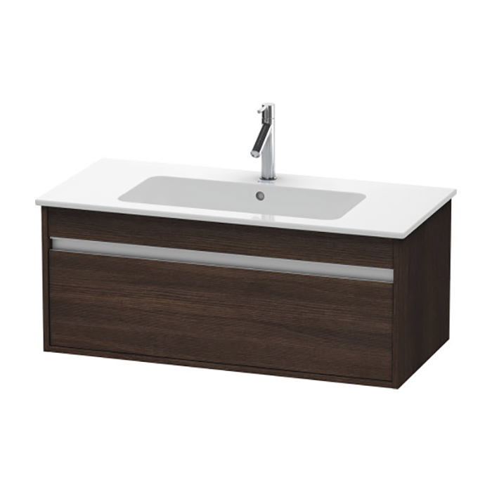 Тумба подвесная Duravit Ketho, 100x47.5х41см, с раковиной, 1 ящик, цвет: каштан темный