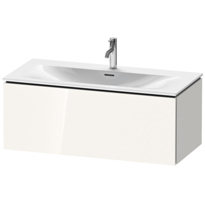 База Duravit L-Cube подвесная 102x48.1x40см с раковиной, 1 выдвижное отделение, цвет: глянцевый белый