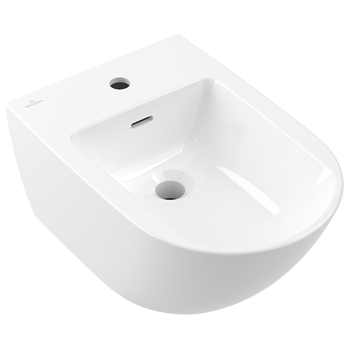 Villeroy&Boch Subway 3.0 Биде подвесное 37.5х56х27см, с 1 отв., цвет: альпийский белый