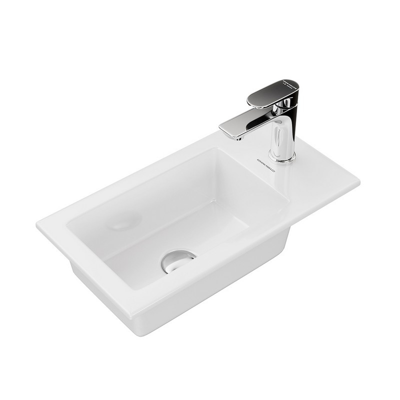 Kerama Marazzi Раковина LATO встраиваемая сверху 50*27*14,9см, с 1 отв.под смеситель, без перелива, белая глянцевая