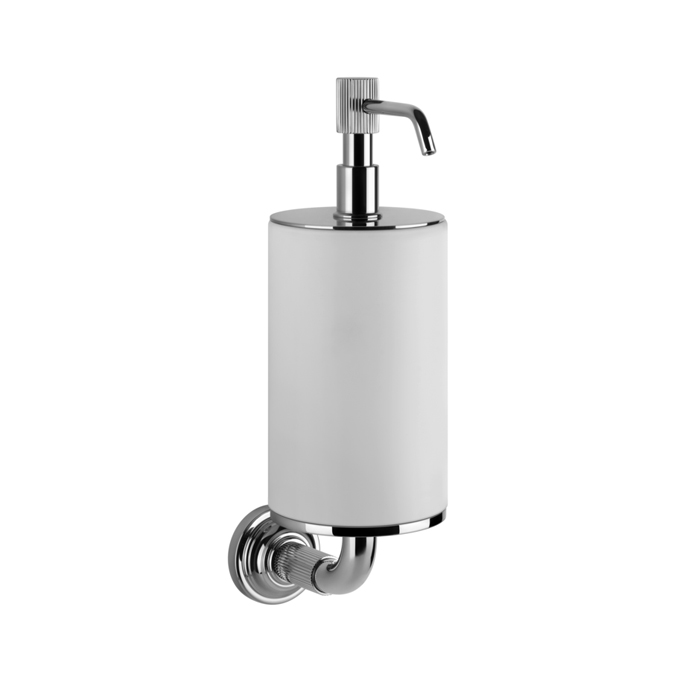 Дозатор для жидкого мыла подвесной Gessi Venti20, цвет: белый, фурнитура хром
