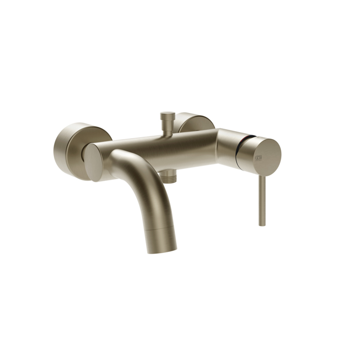 Смеситель для ванны Gessi Emporio Via tortona, подвесной, с автоматическим переключателем ванна-душ, цвет: Finox Brushed Nickel