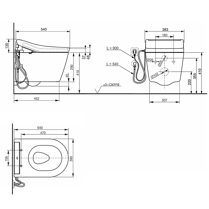TOTO RP Унитаз подвесной 38x54см, безободковый, tornado, CeFiONtect, cиденье Washlet, цвет: белый