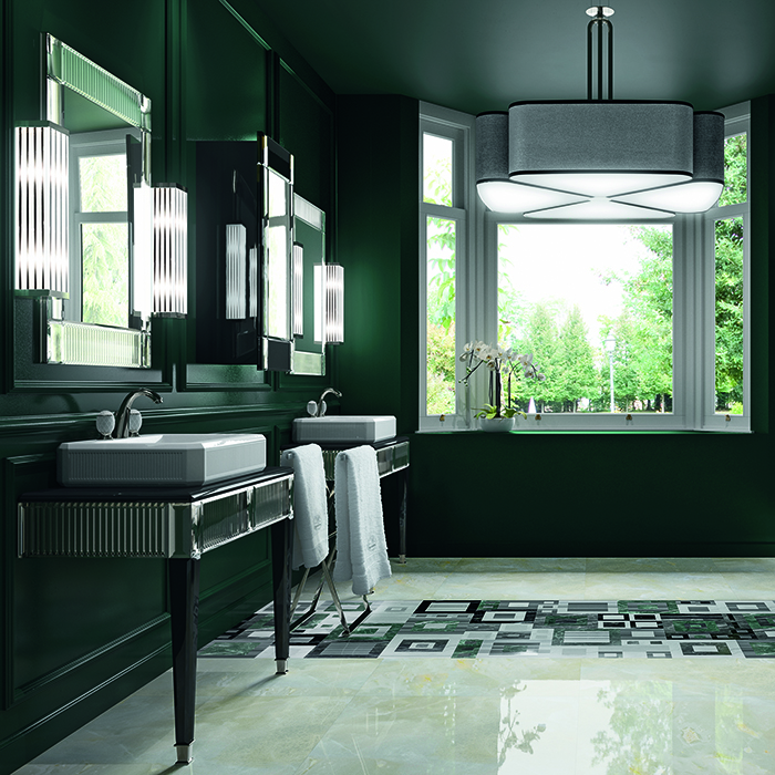 Oasis Rialto Комплект мебели напольный, №2, L98xP51x H:200см, цвет: black glass/хром