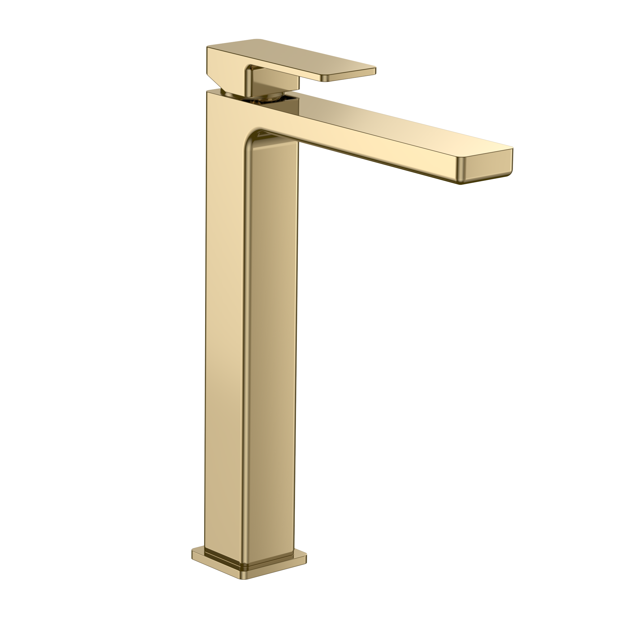 Смеситель для раковины AQUAme Savona, 250мм, гладкий, подводка ½", золото — AQM6814GG