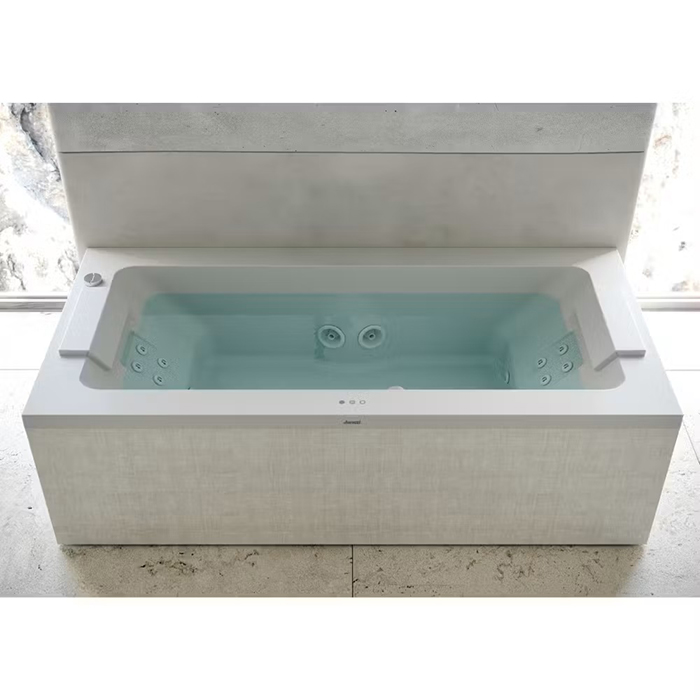 Jacuzzi Sharp Double Ванна Rainbow&Clean System 190x90x57см, гидромассажная, свободностоящая, без панелей, без смесителя, цвет: белый/хром