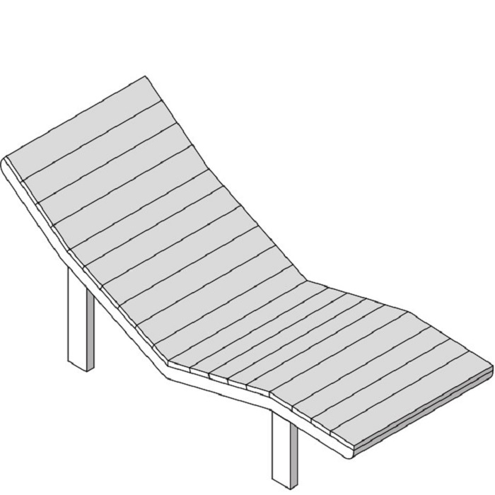 Effegibi Релаксационный лежак 187x65x80см, цвет: обработанный бук