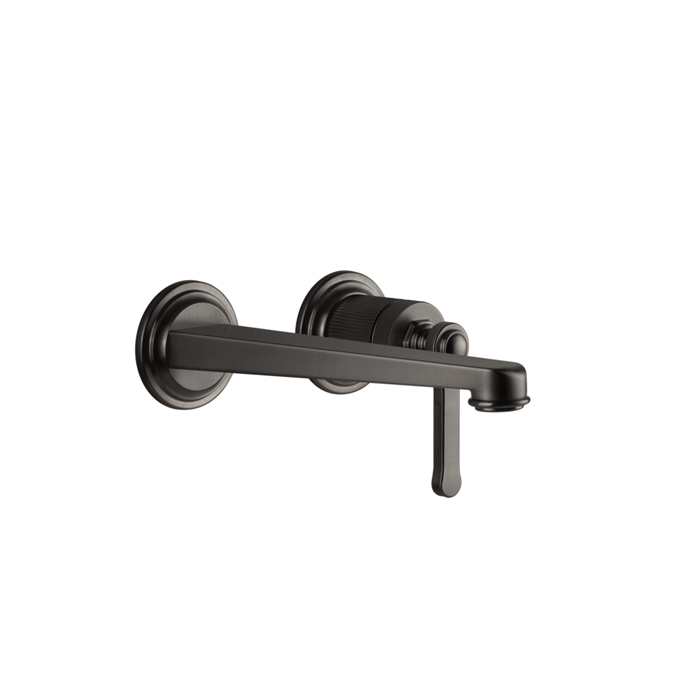 Смеситель для раковины Gessi Venti20, встраиваемый, излив 20.1см, цвет: Black Metal Brushed PVD