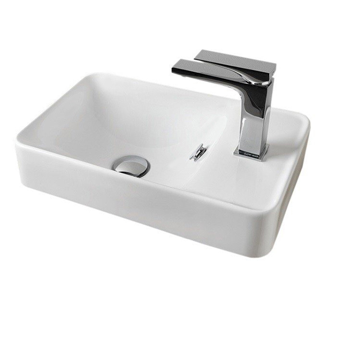 Раковина подвесная Artceram Lavamani 27x45 см, 1 отверстие, цвет: белый матовый