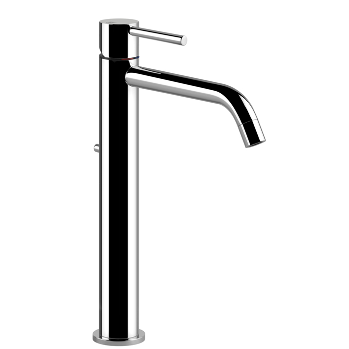 Смеситель для раковины Gessi Emporio Via tortona, на 1 отв, высокий, с донным клапаном, цвет: хром