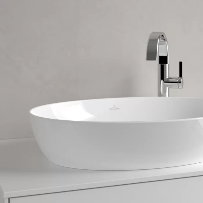 Villeroy&Boch Artis Раковина 61х42х12.5см, накладная, без отв., без перелива, TitanCeram, цвет: альпийский белый