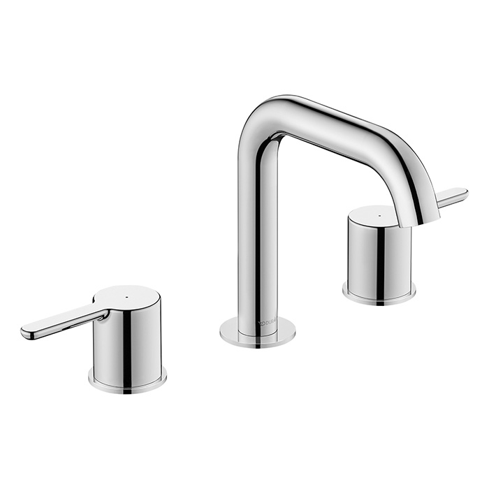 Смеситель для раковины Duravit C.1, 3 отв., излив 140мм, цвет: хром